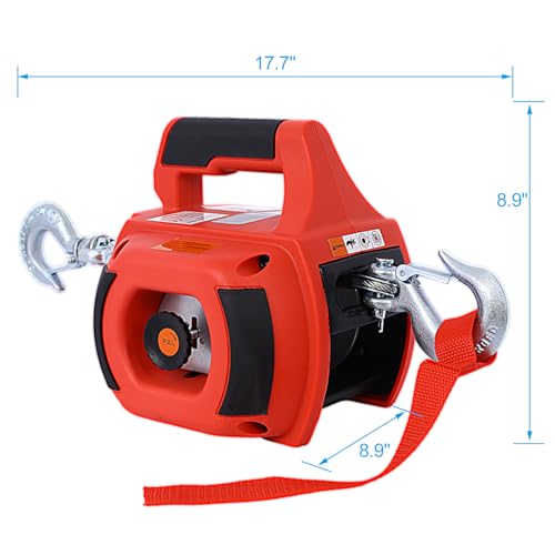 Winche portátil Geelife con capacidad de 750 lb y cable acero 40 pies miniatura 6