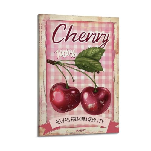 Toile Fresh-Cherry-Label_04, l'élégance murale haut de gamme