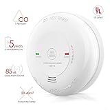 Carbon Monoxide Alarm Detector Battery Powered CO Alarm with UL Listed, Japanese Figaro Sensors CO Alert, Battery Included