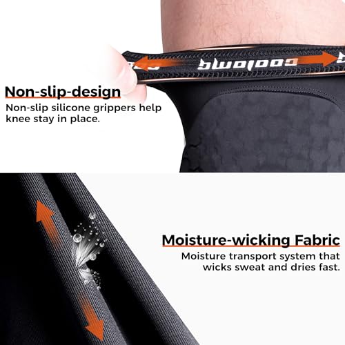 Image of COOLOMG Basketball Knee Pads for Kids Youth Adult