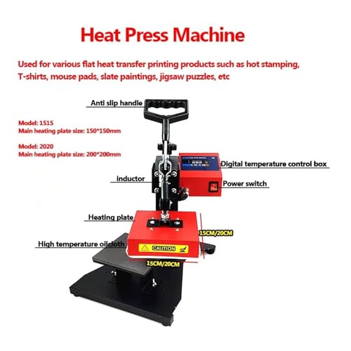 Machine d'estampage pour t-shirts et impression transfert thermique sur cuir 20x20
