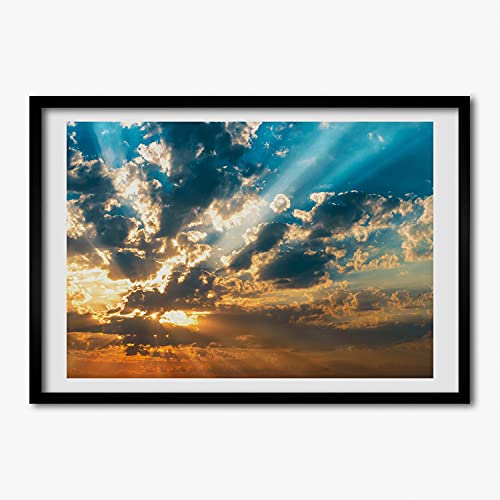 Tableau peinture décoratif avec cadre en bois MDF 70x50 cm pour une finition galerie