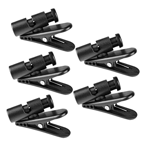 KICHOUSE Clips Para Cables De Auriculares y Usb Para Evitar Enredos, Grandes 5 Unidades Eje Giratorio 360°, Resistentes Para Deporte, Senderismo y Uso Diario En Color Negro