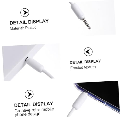 Auricular telefónico retro DOITOOL blanco con diseño ergonómico para ordenador 2