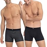 INVIERNO 23 Impetus - Juego de 2 boxers de mini lunares, color negro y blanco, Nb039 Negro/Blanco, L