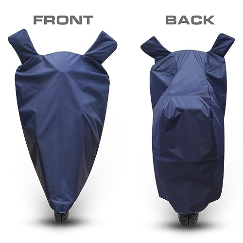 Image of FABTEC Two Wheeler UV Protection & Dustproof Bike Cover Compatible with Yamaha Nmax 155 (Blue)