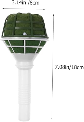 Miniatura 6 de 4 soportes para ramo de novia para flores reales, mango de boda, soporte floral para arreglo de ramo, tapa verde arcilla verde