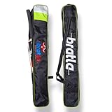Bratla Cricket Bat Cover Bag Foam Padded, Adjustable Shoulder Strap - Secure and Convenient Cricket Gear Storage Bag Black/Green