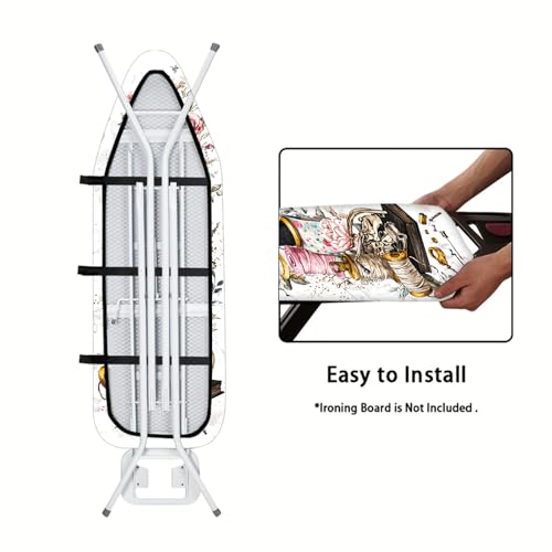 Image of Nuxovilar Spools Roses Ironing Board Cover 15x54 Inches Polyester