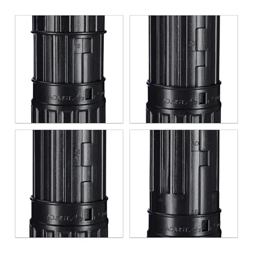 Image of Relaxdays Poster Tube, up to A0, for Drawings & Charts, Document Storage, Extendable, 64-107 cm, Art Holder Case, Black, 100% Plastic