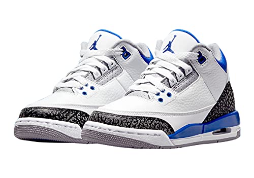 Big Kid's Jordan 3 Retro Racer Blue White/Racer Blue-Black (398614 145) - 4.53