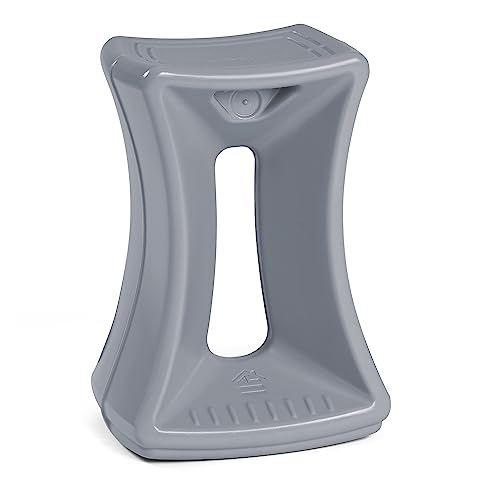 Image of Simplay3 Active America Fit Balance Chair, 20 inch Stool for Adults and Teens- Ergonomic Office Desk Chair with Rock, Wobble, Tilt Motion for Learning, Work and Study, Steel Grey