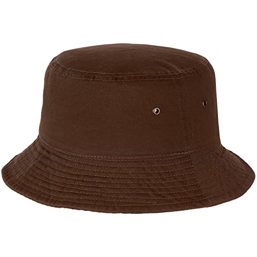 Image of Falari Men Women Unisex Cotton Bucket Hat 100% Cotton Packable for Travel Fishing Hunting Summer Camp