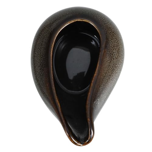 VICASKY Ceramic Sauce Pitcher with Elegant Design Handleless Gravy Boat for Milk Syrup and Salad Dressings Kitchenware for Everyday Cooking Needs