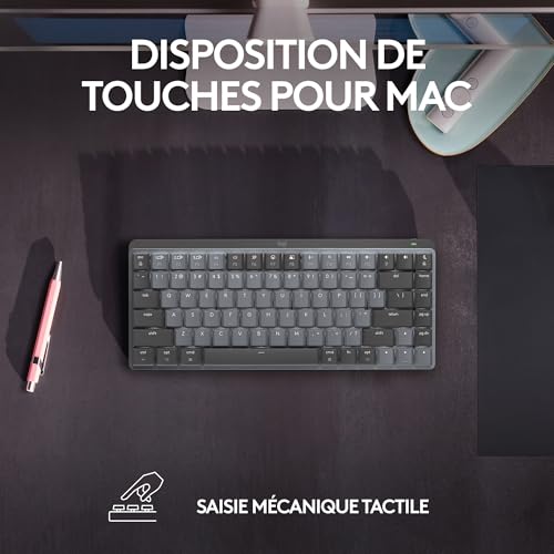 Logitech MX Mechanical Mini Mac Clavier sans Fil Bluetooth Rétroéclairé