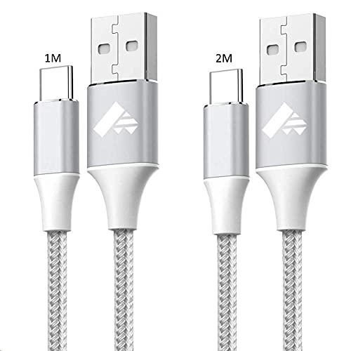Image of Type C Cable,USB C Cable 2Pack 2M Fast Charging Cable Nylon USB-C Charger Lead for Samsung S8 S9 S10 A20e A40 A50 A70 S20 Plus,Charger for Huawei P9 P20 lite P30 P10,Nexus,Sony,Google Pixel