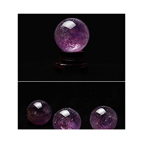 Boule de cristal de 10cm en pierre d'améthyste rugueuse d'exception