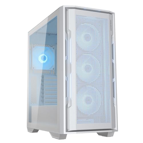 Cougar Uniface RGB Mid Tower - Carcasa Blanca con 4 Ventiladores ARGB