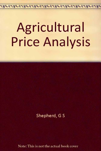 Agricultural Price Analysis B002JMT6ZW Book Cover