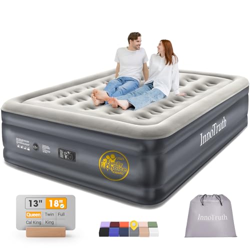 InnoTruth Air Mattress Queen with Built in Pump, Inflatable Mattress Blow up Mattress, Family Choice...
