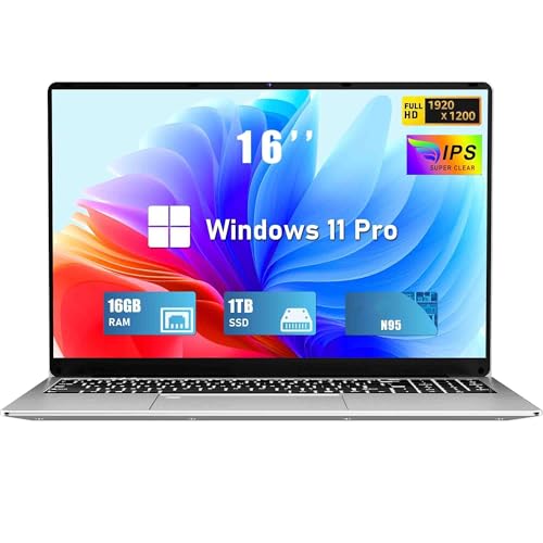 FUNYET 2025 Pc Portatile 16Pollici Celeron N95 Upto 3.4GHz Notebook