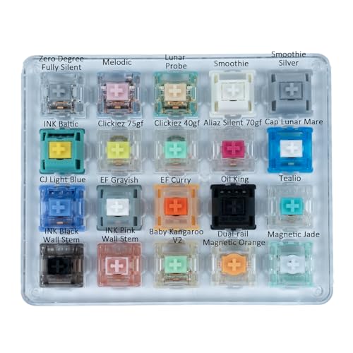 GATERON Keyboard Switches Tester Jade Baby Kangaroo Smoothie Melodic Inside Fit for Mechanical Magnetic Keyboard (high Profile Mix he switches 20)