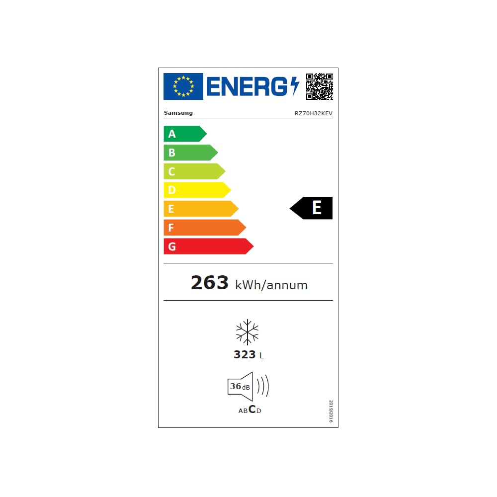 Samsung Congelador Vertical Bespoke AI 186cm All-Around Cooling 323L Clase E Blanco RZ70H32KEVEF