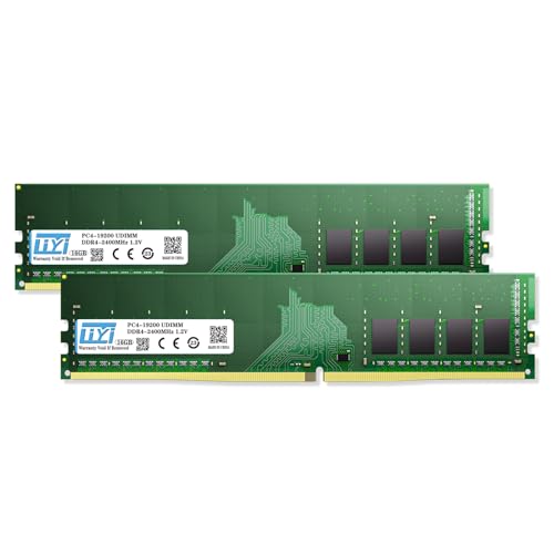LIYI DDR4 32GB (2x16GB) 2400MHz Desktop RAM Kit | PC4-19200 CL17 1.2V 288-Pin UDIMM | Dual Channel for Intel Core i7/i9, AMD Ryzen 7/9 | XMP 2.0 Non-ECC | Computer Desktop RAM Memory Upgrade
