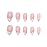 RikView French Tip Press On Nails - Medium, White, Nude, Almond Shaped, 24 PCs/Set