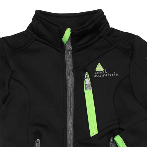 Blouson polarshell garçon Peak Mountain veste chaude ECLIMATE à capuche hiver