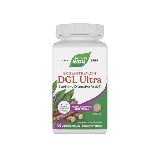 Nature's Way Premium Extract DGL Ultra 75 mg per serving 90 Chewables German Chocolate Flavor