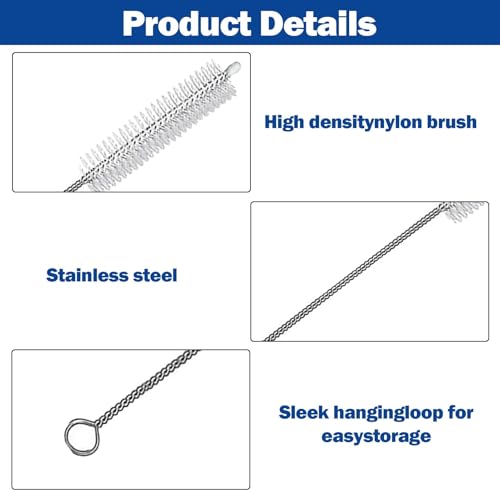 7 PCS 30cm Stück Strohhalm Reinigungsbürsten,Strohhalm Reinigungsbürst Bürste,Kleine Reinigungsbürste,Strohhalm Bürste,Flaschenbürste Klein, für Reinigen Kaffeevollautomat Düse Teekanne