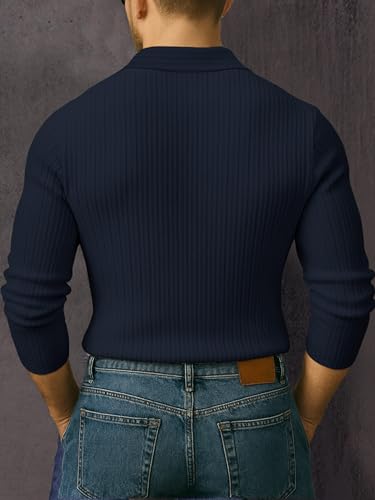 Image of Noble Monk Relax Fit |Textured| Lycra | Polo Neck T-Shirt