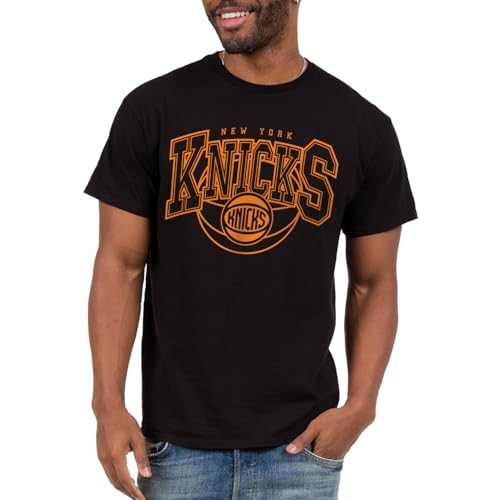 New York Knicks NBA Monochromatic Logo Arch - Adult Short Sleeve Fan T-Shirt for Men and Women