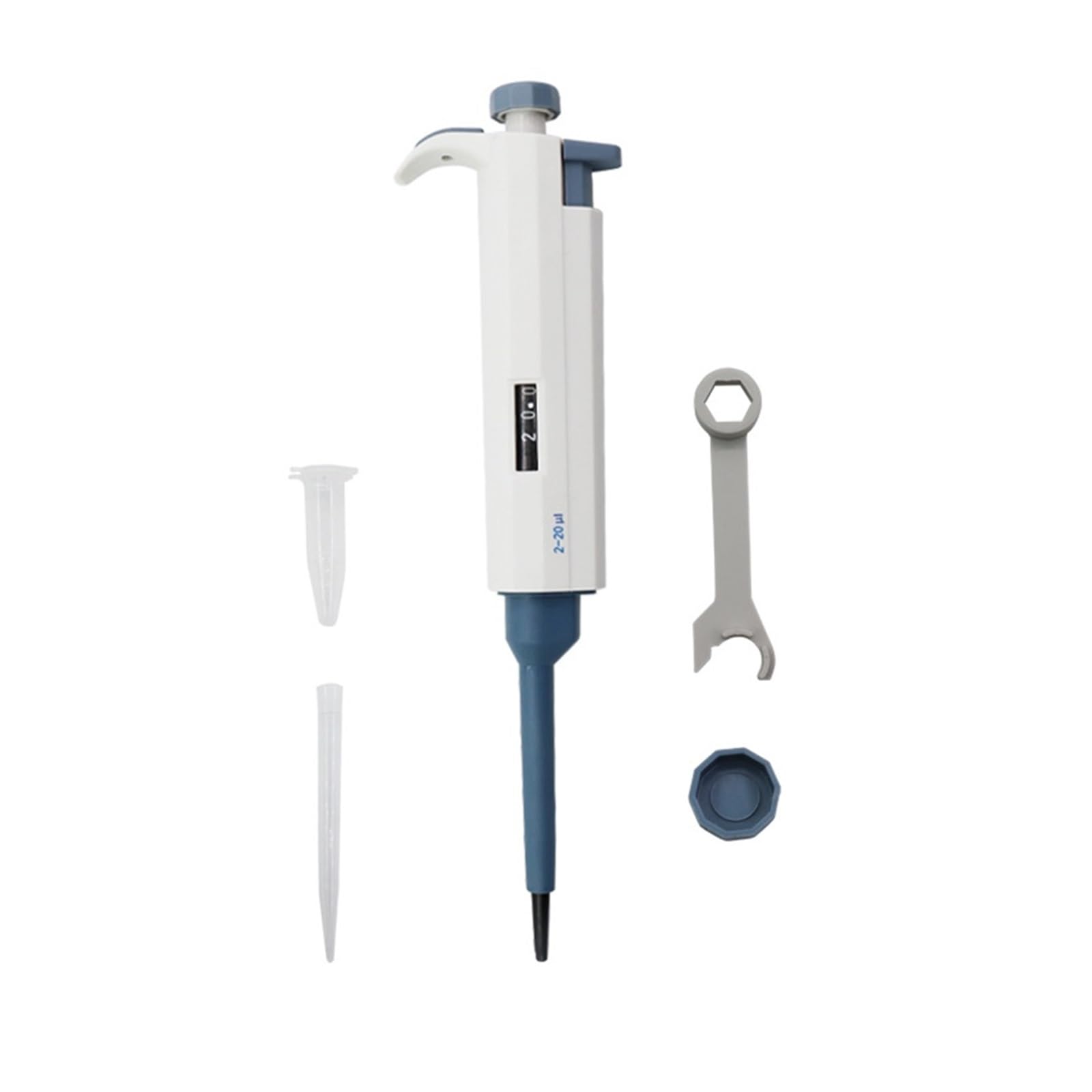 pipeta laboratoryjna, Mikropipeta laboratoryjna automatyczna pipeta cyfrowa regulowana plastikowa do laboratorium chemicznego z końcówkami pipet 10:100ul
