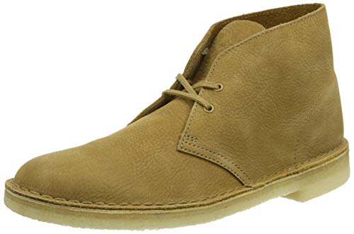 Image of CLARKS Men's Desert Boot Chukka Boot, Black Leather, 13 M US