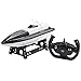 HighSound Remote Control Boat, High Speed 1:16 Racing RC Boats, 2.4GHz Transmitter with Extra Battery Set, Freshwater Only (Black)