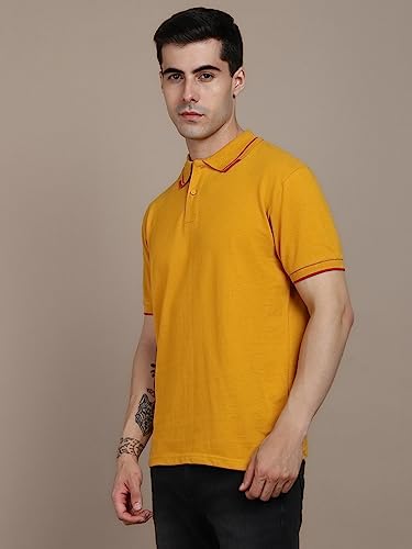 Image of Dennis Lingo Men's Regular Fit Solid Polo Cotton T-Shirt