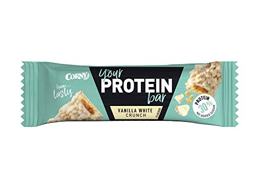 Corny Your Protein Vanilla White Crunch, Eiweiß-Riegel mit 30 Prozent Protein, ohne Zuckerzusatz, 12er Pack (12 x 45g) & Milch Classic DER GROSSE, Milchsandwich, 24er Pack (24 x 40g)