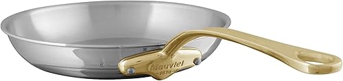 Miniatura 3 de Mauviel M'Cook BZ - Sartén de acero inoxidable pulido de 5 capas con tapa de 3.4 cuartos de galón y sartén de 10.2 pulgadas, fabricada en Francia