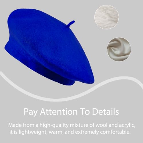 Image of Jolbndcv 6PCS Beret, French Beanie, Outdoor, Winter, Fashion Lady Hat | One Size Fits Most,Solid Color,Stretchable,for All Season