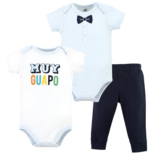 Image of Hudson Baby Unisex Cotton Bodysuit and Pant Set
