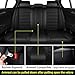 CAPITAUTO Seat Covers, Car Seat Covers Full Set, Black Car Seat Cover, Car Seat Covers Front Seats Back Seat Cover, Waterproof Faux Leather Seat Covers Fit for Most Cars Trucks SUV (Black)