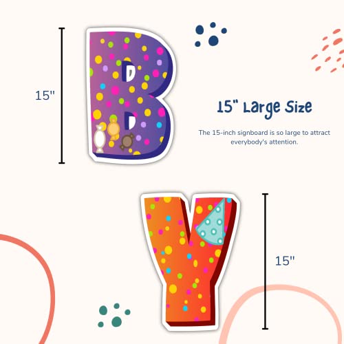 Happy Birthday Yard Sign With Stakes And Led Lights For Kids And Adults - Sweet 17 Pcs Yard Signs - 13 Pcs Birthday Letter Boards, 2 Pcs Balloon And Cake Decoration Boards, 2 Pcs Customizable Blank Boards - 10M Led Lights - 15 Inch Large Size Thick Banner - Premium Weatherproof Corrugated Material And Stainless Steel Stake For Outdoor Party #TOP7