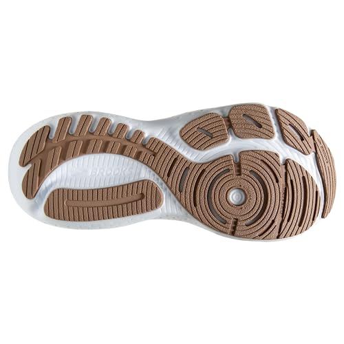 Brooks Women’s Glycerin Stealthfit GTS 21 Supportive Running Shoe - White/Grey/Black - 11 Medium