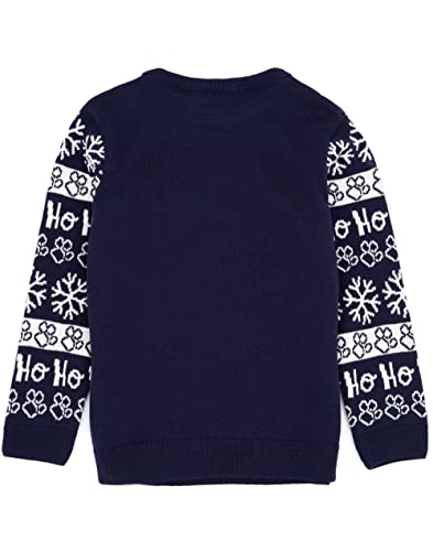 Paw Patrol Christmas Jumper Kids Boys Chase Navy Knitted Xmas Sweater2