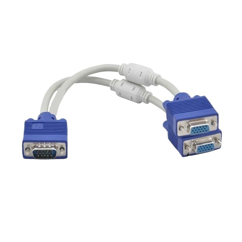 Kabel rozdzielający VGA do monitora komputera, wyświetlacza, przedłużacz przewodu, męski na żeński, synchronizacja wideo, konwerter kabla (ze śrubą)