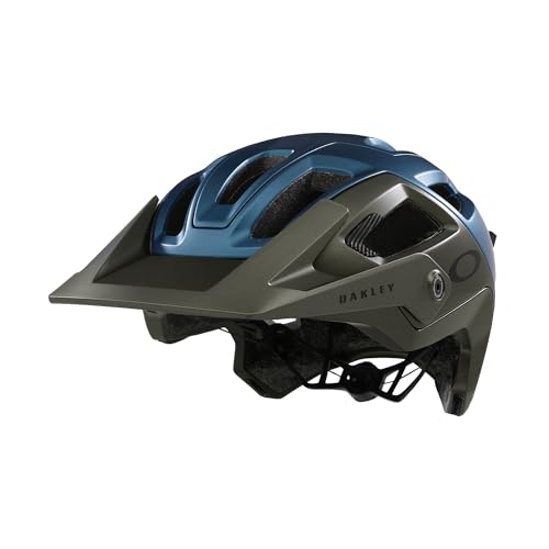 Oakley Unisex Drt5 Maven Bike Helmet, Satin Medium Grey/Poseidon, Medium