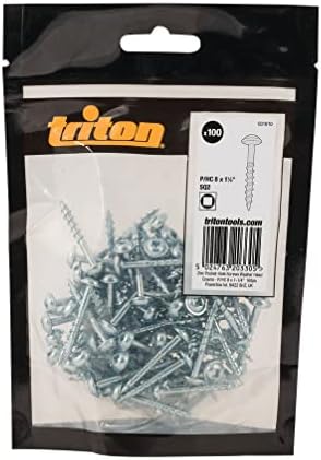 Triton Zinc Pocket-Hole Screws Washer Head Coarse P/HC 8 x 1-1/4" 100pk (631610)