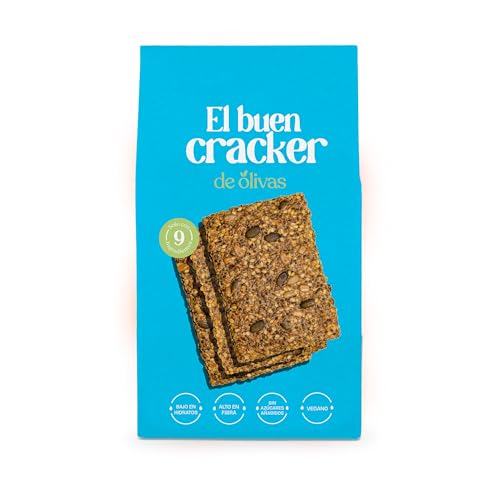 Play Keto Crackers Keto Sin OMG, Sin Lactosa, Certificado Keto, 4.2g de Carbohidratos por Porción (Olivas)